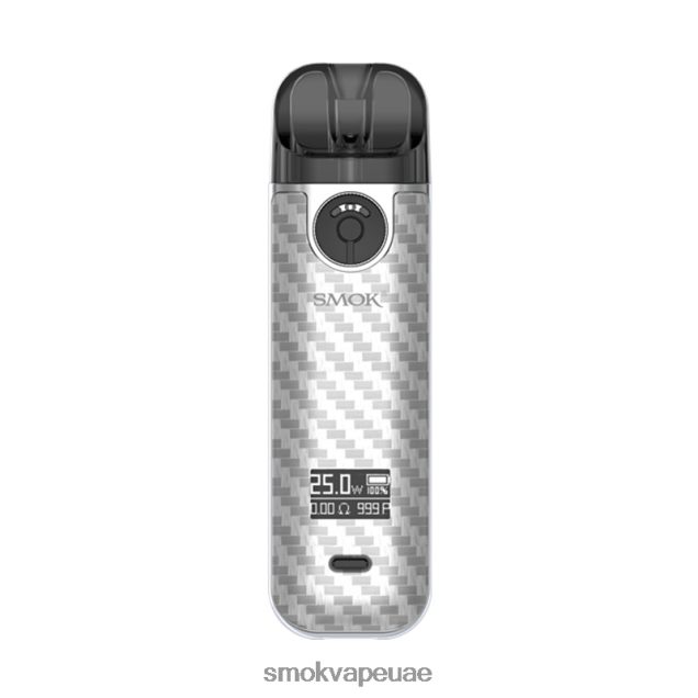 SMOK NOVO 4 عدة 42V6DB236 SMOK vape price ألياف الكربون الفضية
