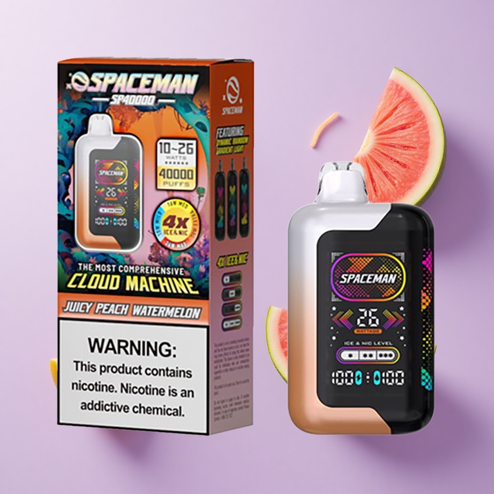 SMOK SPACEMAN SP40000 بخاخ بطارية 1000 مللي أمبير خوخ عصيري بطيخ