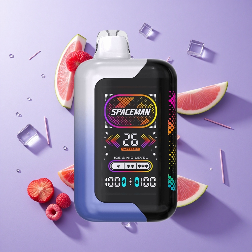 SMOK SPACEMAN SP40000 سيجارة إلكترونية قابلة للتصريف توت أزرق مثلج شاشة 2.28 بوصة LED فائقة الكبر