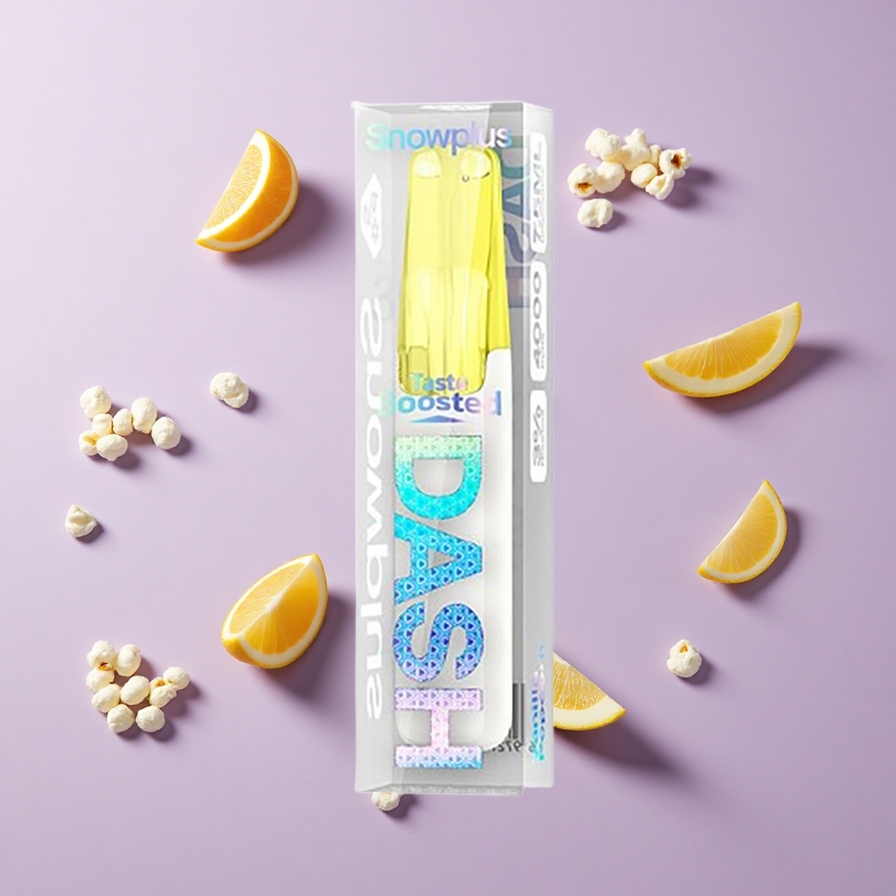 Snowplus Dash 4000 Puffs جهاز يمكن التخلص منه فانيلا بوبكورن بقدرة 530 مللي أمبير