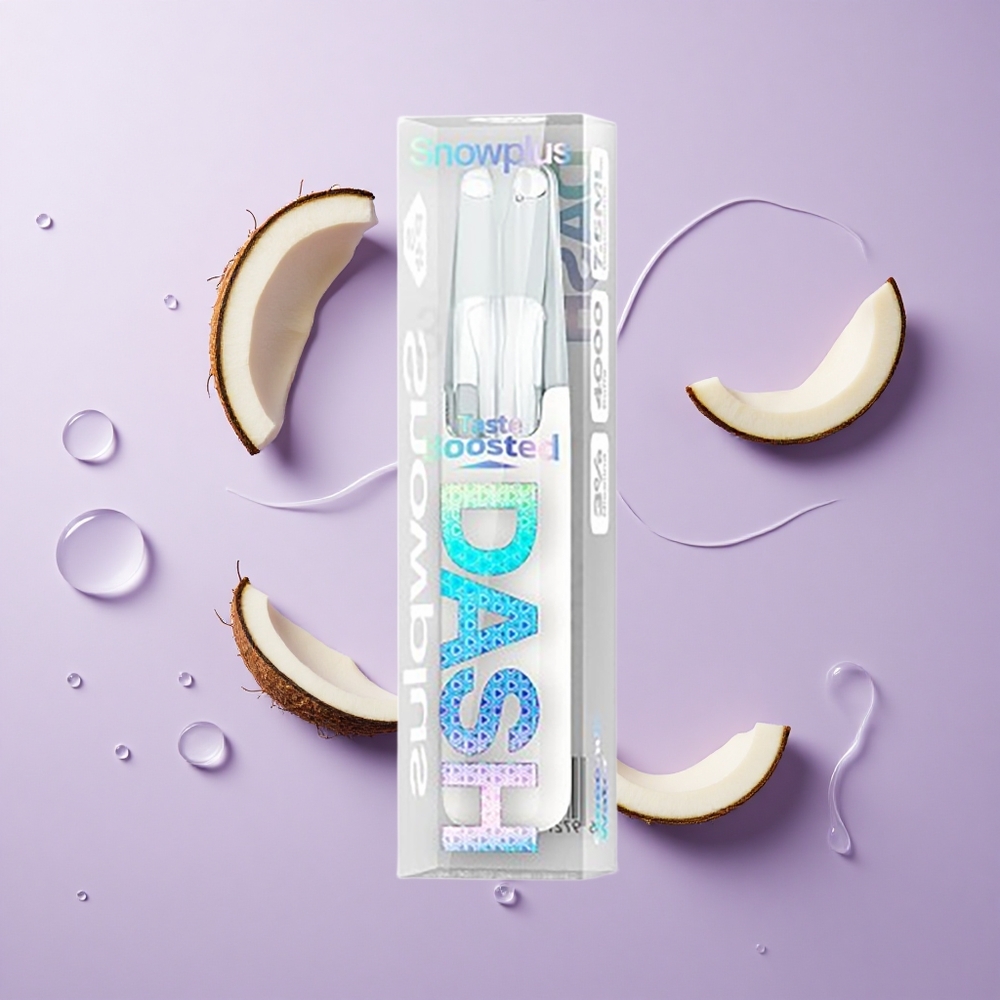Snowplus Dash 4000 Puffs Disposable Device ماء جوز الهند سعة السائل الإلكتروني 7.5 مل