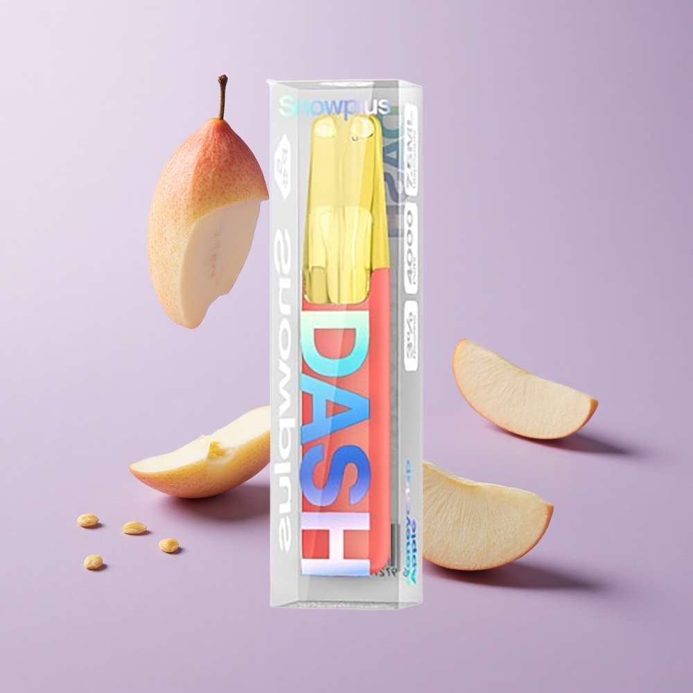 Snowplus Dash 4000 Puffs جهاز التبخير اللاسلكي بنكهة تفاح Honeycrisp سعة 7.5 مل