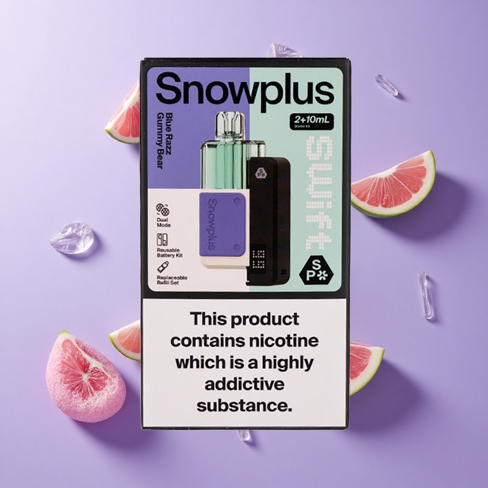 Snowplus Swift 5000 Puffs Prefilled Pod Kit علكة الدب الزرقاء سعة البطارية: 1000 مللي أمبير