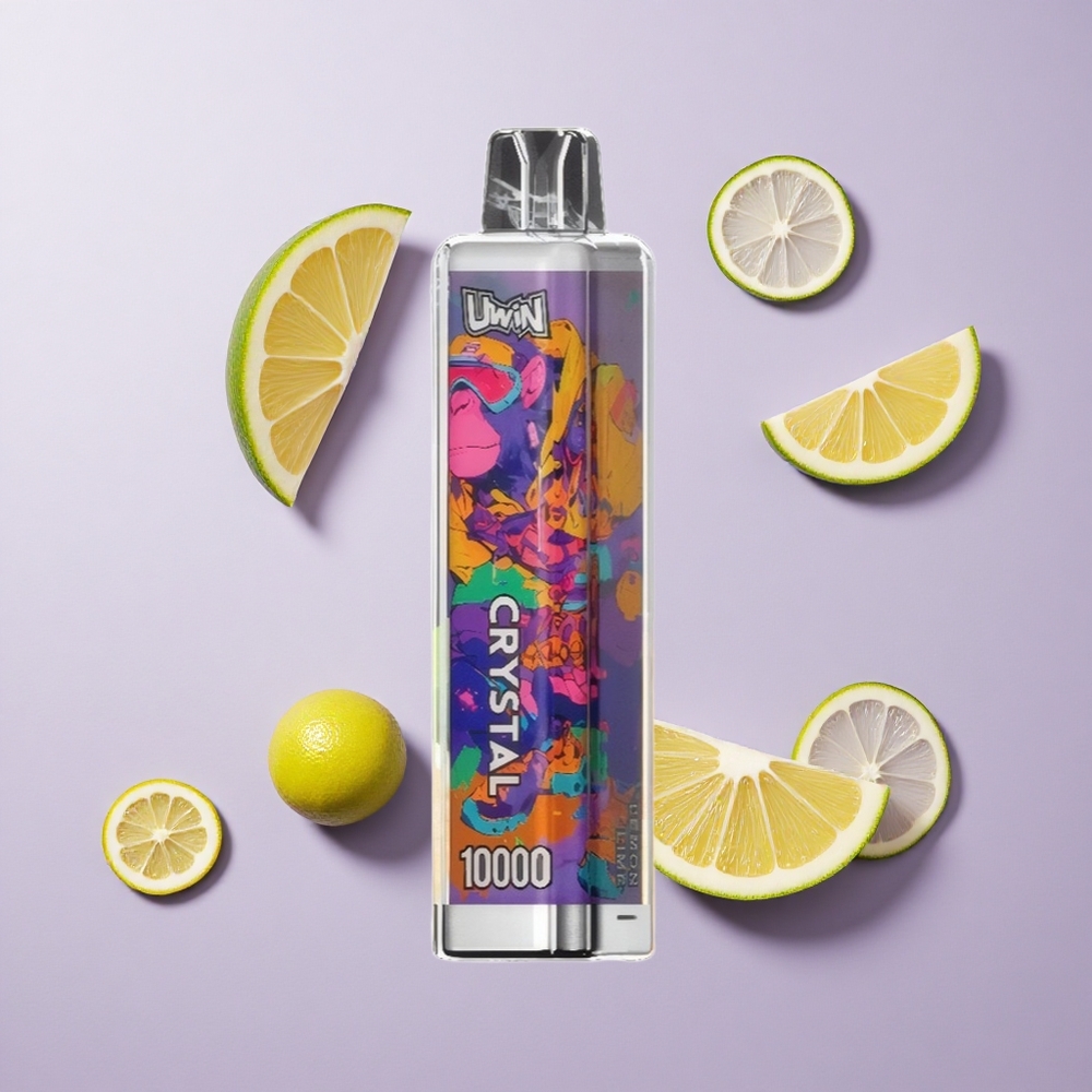 UWIN Crystal 10000 Puffs سعة السائل الإلكتروني 18مل نكهة ليمون لايم