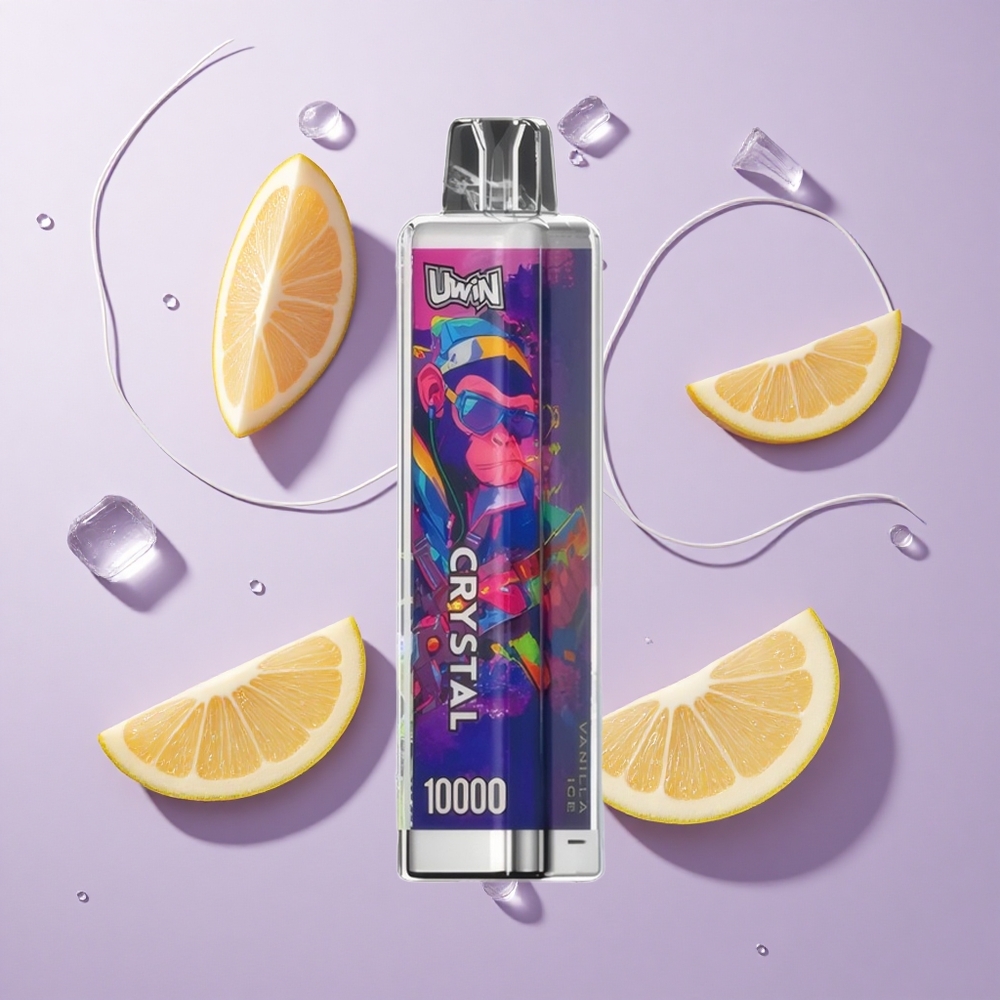 UWIN Crystal 10000 Puffs فانيلا آيس سعة السائل الإلكتروني 18 مل