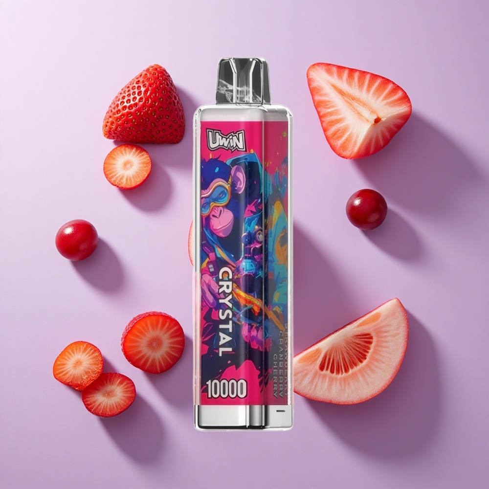 UWIN Crystal 10000 Puffs فراولة توت بري كرز مع أضواء RGB