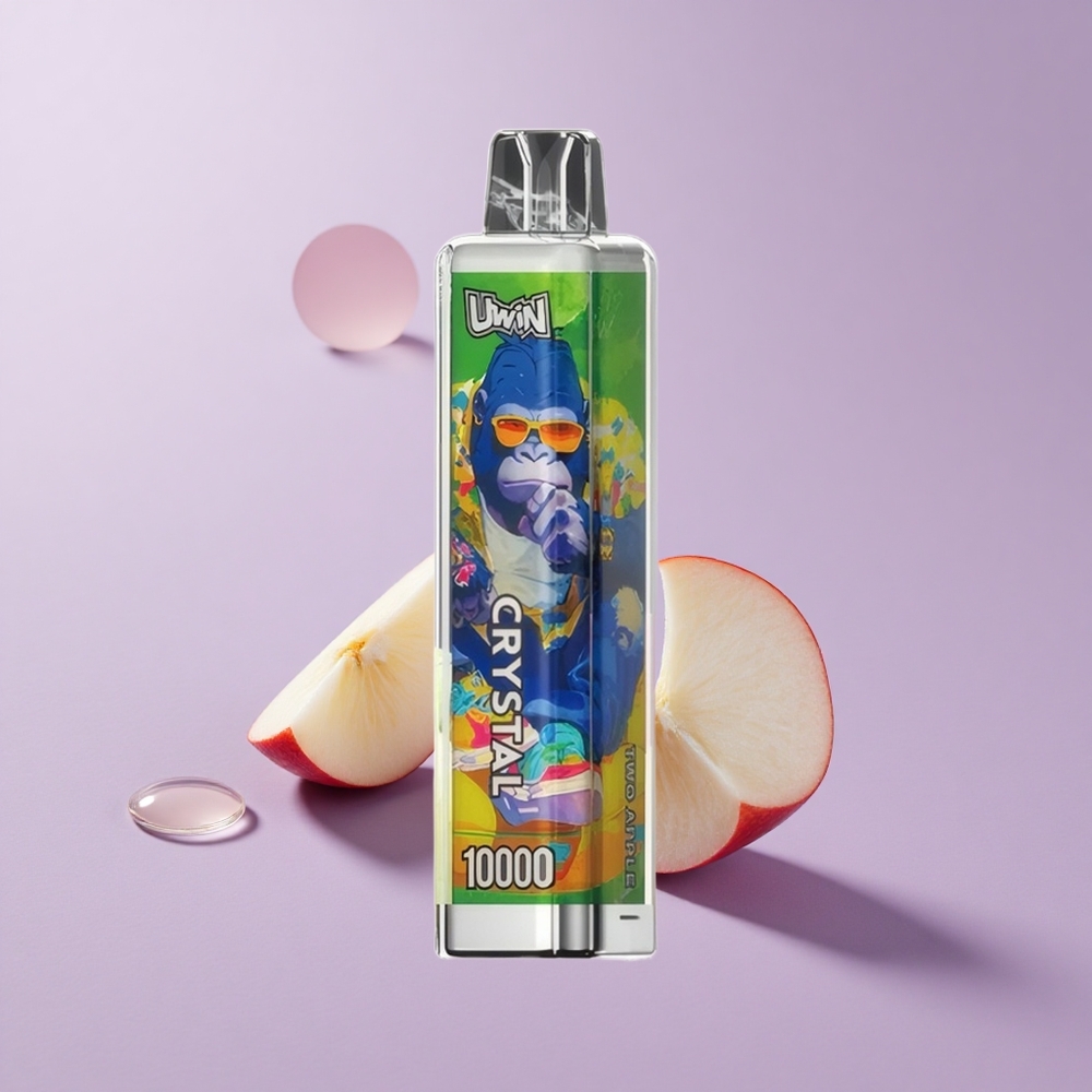 UWIN Crystal 10000 Puffs سيجارة إلكترونية بنكهة التفاحين مع إضاءات RGB