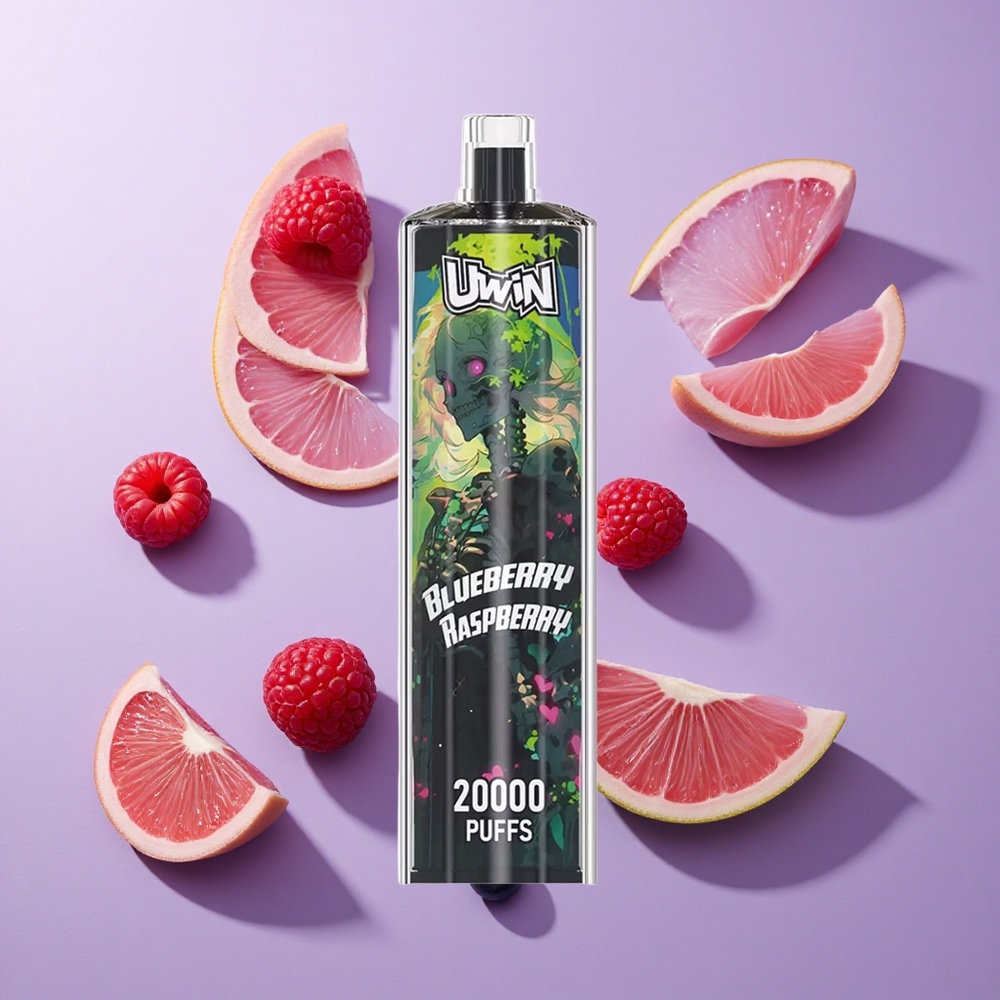 Uwin Shisha Hookah Crystal 20000 Puffs توت أزرق وتوت العُلّيق مع سعة 22مل
