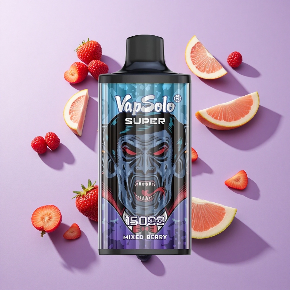 Vapsolo Super 15000 Puffs 40مل توت مشكل