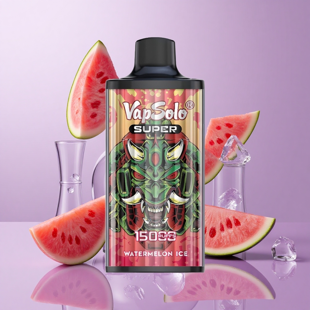 Vapsolo Super 15000 Puffs سيجارة إلكترونية بطعم بطيخ مثلج بسعة 40 مل