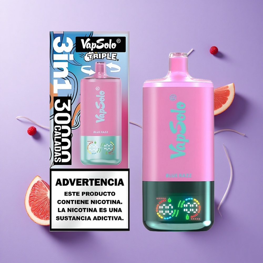 VapSolo Triple 30000 Puffs بلو راز سعة السائل: 40 مل