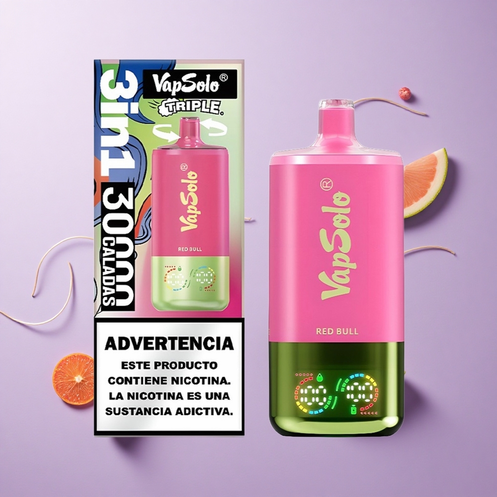 VapSolo Triple 30000 Puffs ريد بول (مشروب الطاقة) 40مل