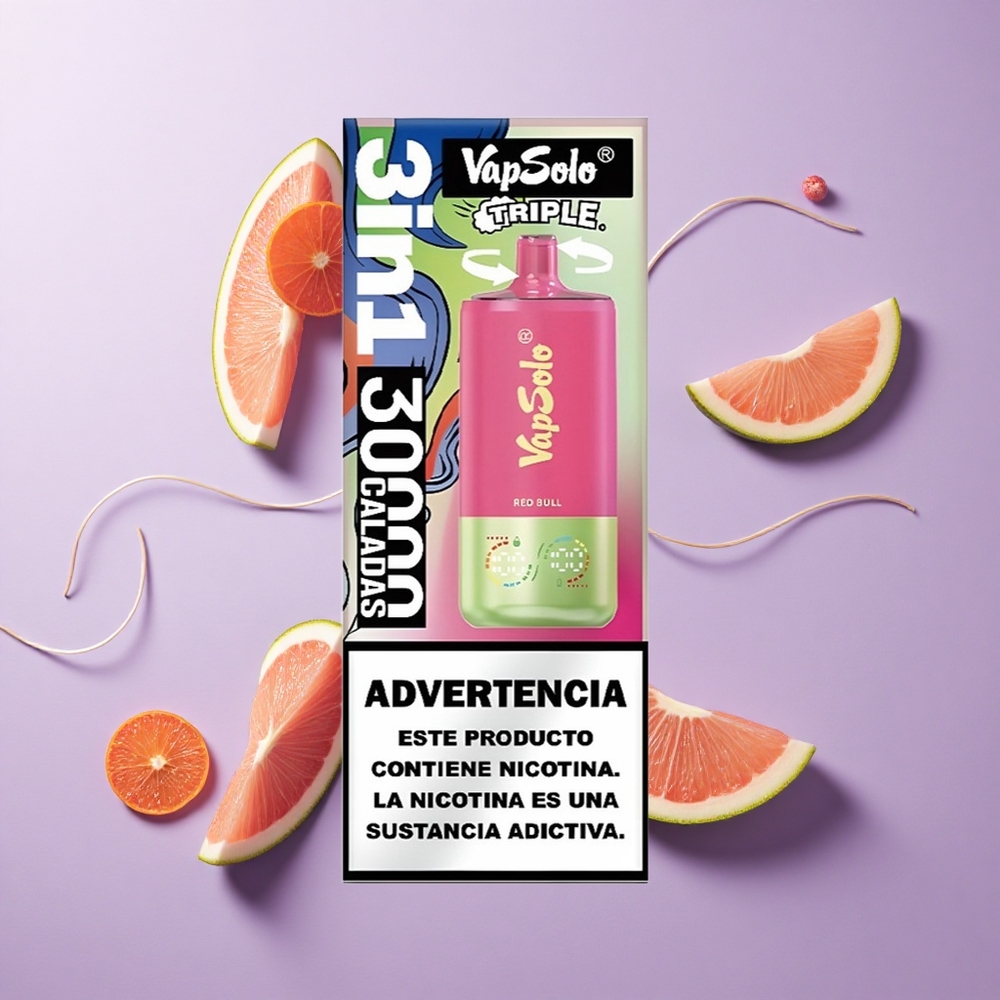 VapSolo Triple 30000 Puffs ريد بول (مشروب الطاقة) 40مل