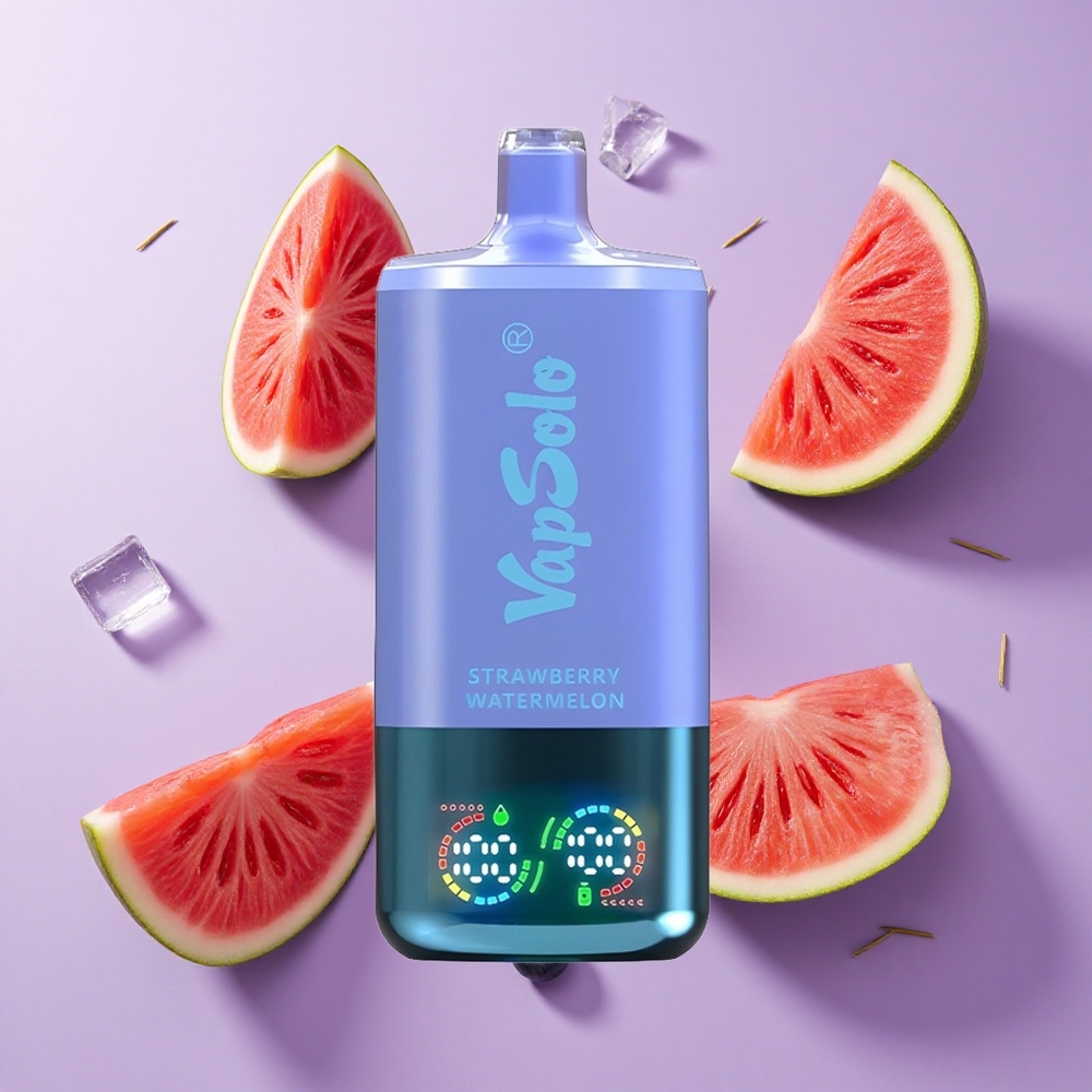 VapSolo Triple 30000 Puffs فراولة بطيخ وتوت أزرق مثلج سعة السائل: 40 مل