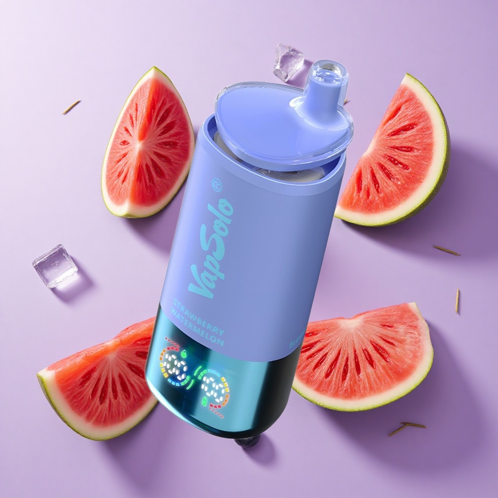 VapSolo Triple 30000 Puffs فراولة بطيخ وتوت أزرق مثلج سعة السائل: 40 مل