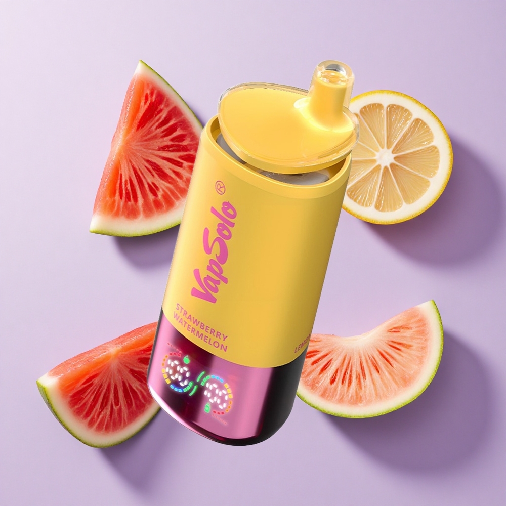 VapSolo Triple 30000 Puffs فراولة بطيخ و ليمون خوخ سعة السائل الإلكتروني: 40 مل