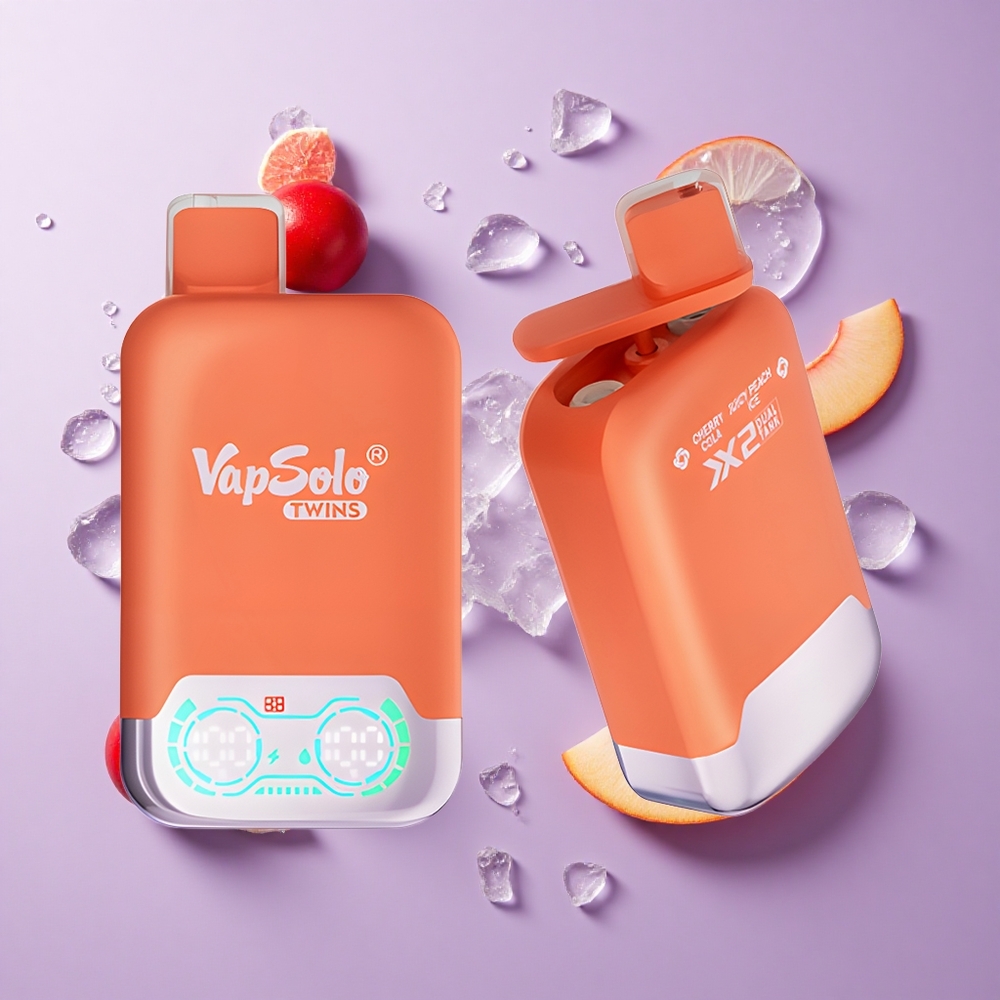 Vapsolo Twins 20000 Puffs شيري كولا & خوخ مثلج بسعة 40 مل