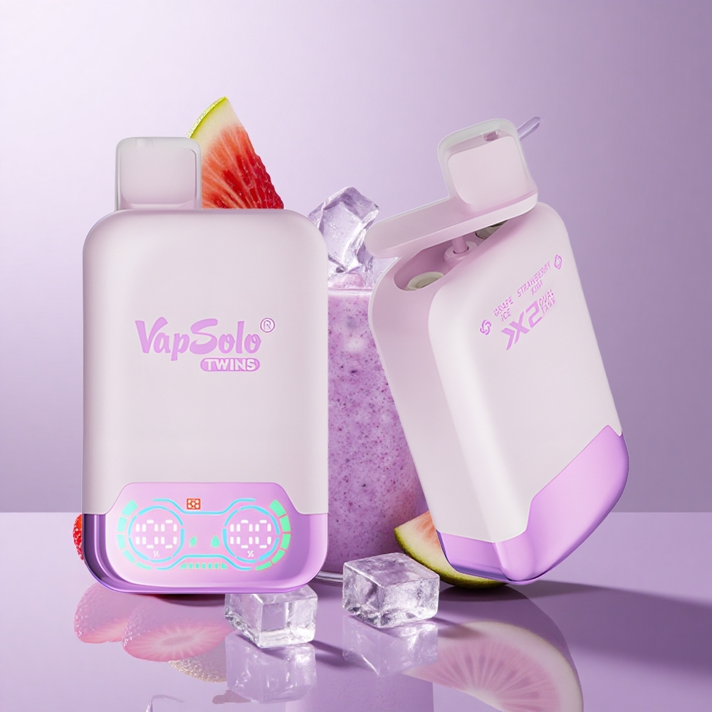 Vapsolo Twins 20000 Puffs عنب جليدي وفراولة كيوي حجم السائل: 40 مل