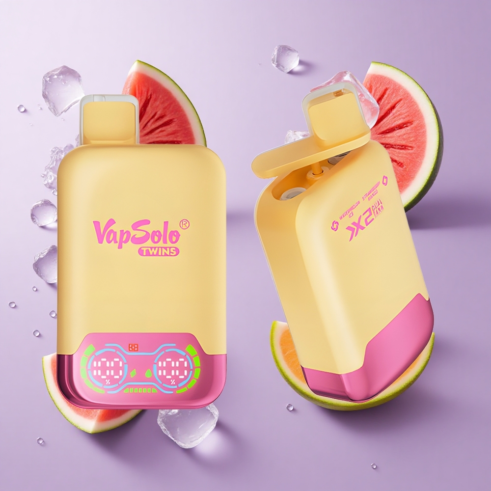 Vapsolo Twins 20000 Puffs شمام مثلج وفراولة مانجو سعة السائل: 40 مل