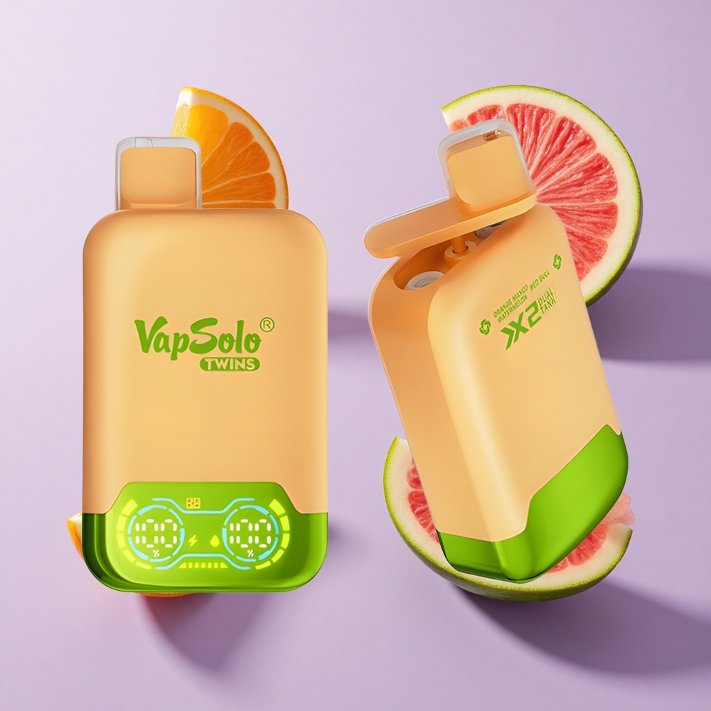 Vapsolo Twins 20000 Puffs برتقال مانجو بطيخ و ريد بول شاحن نوع سي
