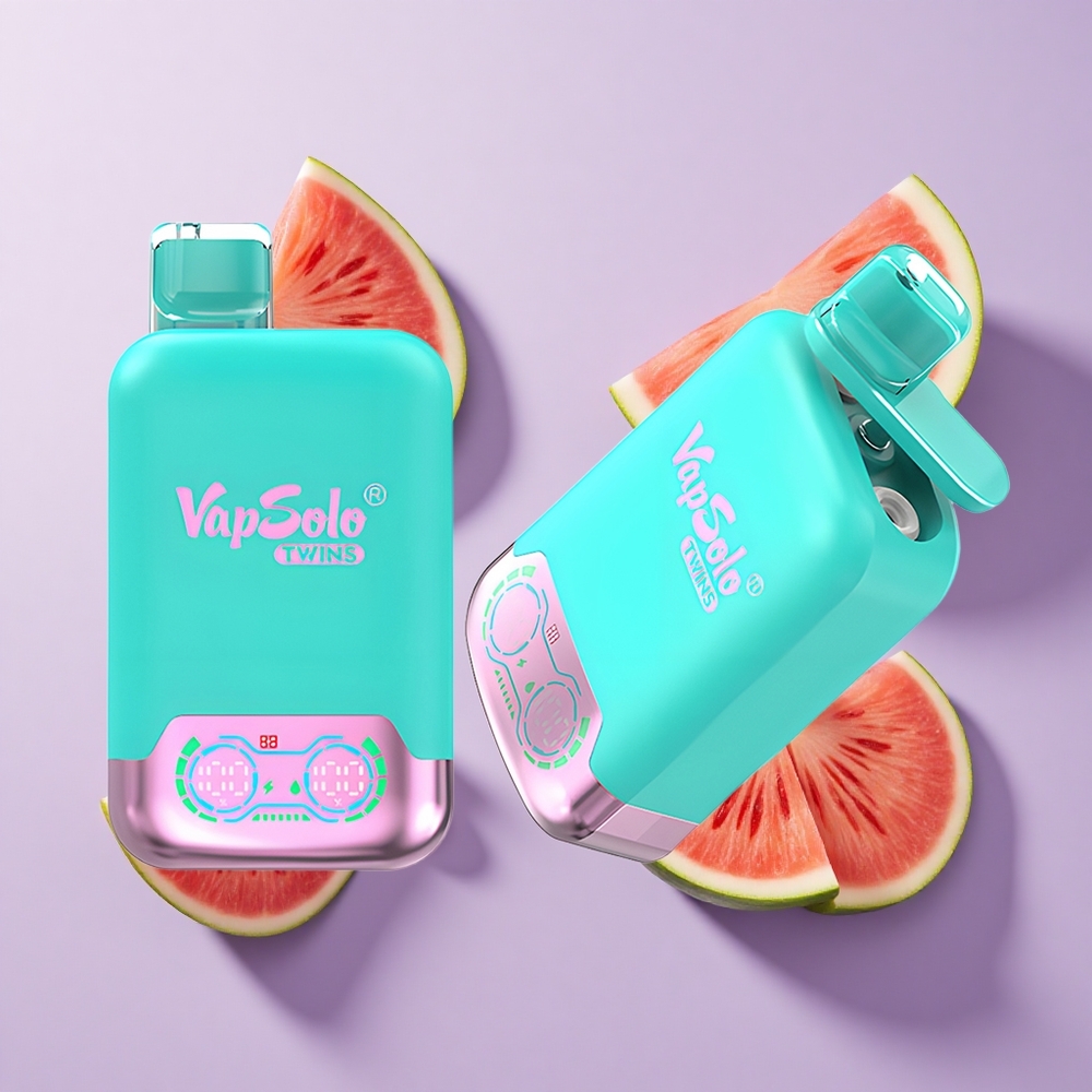 Vapsolo Twins 20000 Puffs سحبة ثلاثي البطيخ وتوت العليق بطيخ بشاحن Type-C