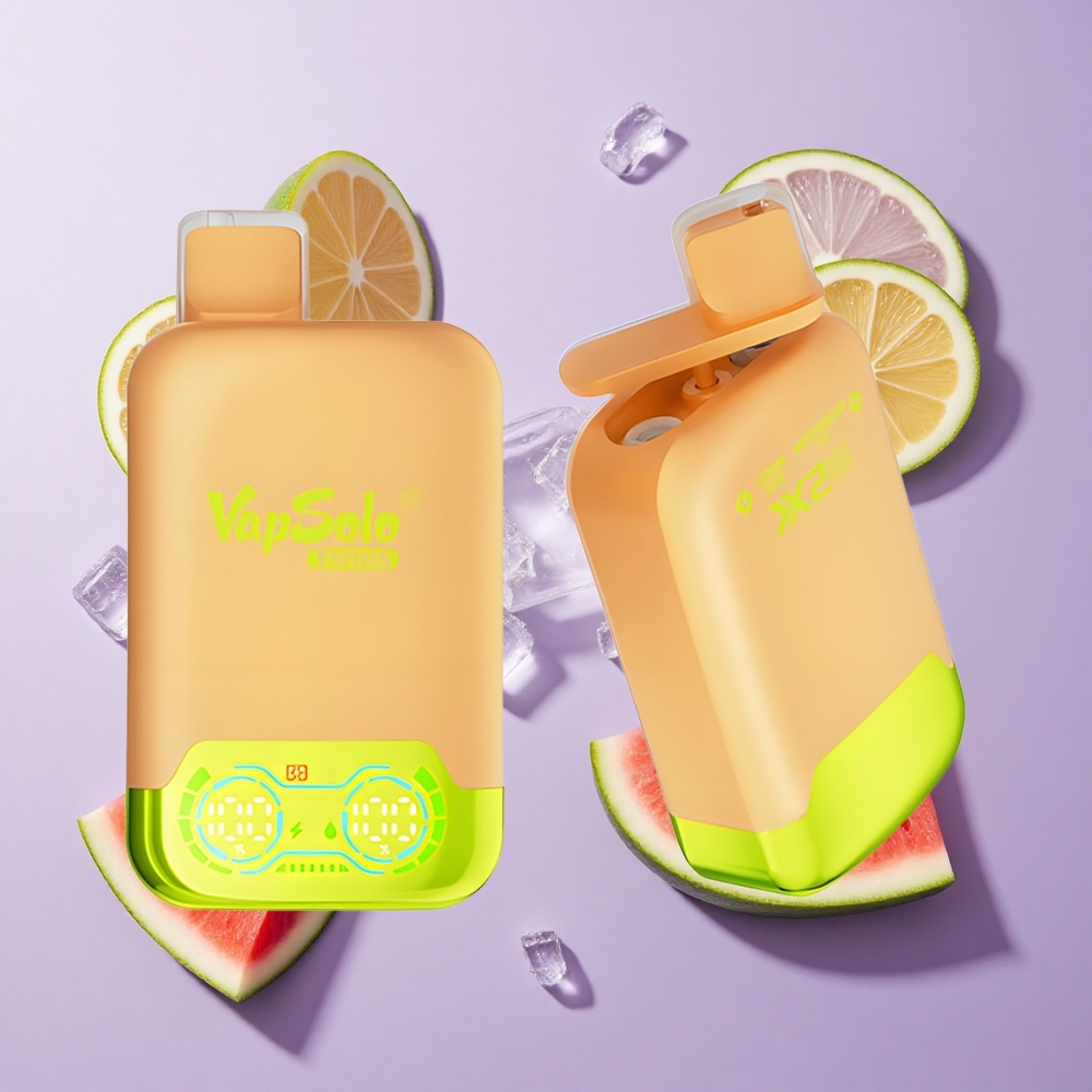 Vapsolo Twins 20000 نفخة سيجارة إلكترونية ليمون لايم و بطيخ مثلج منعش نوع الشحن: Type-C