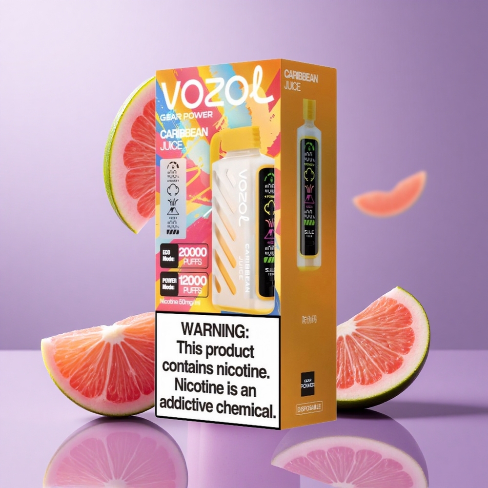 VOZOL Gear Power 20000 Puffs سجارة إلكترونية عصير الكاريبي بسعة 20 مل
