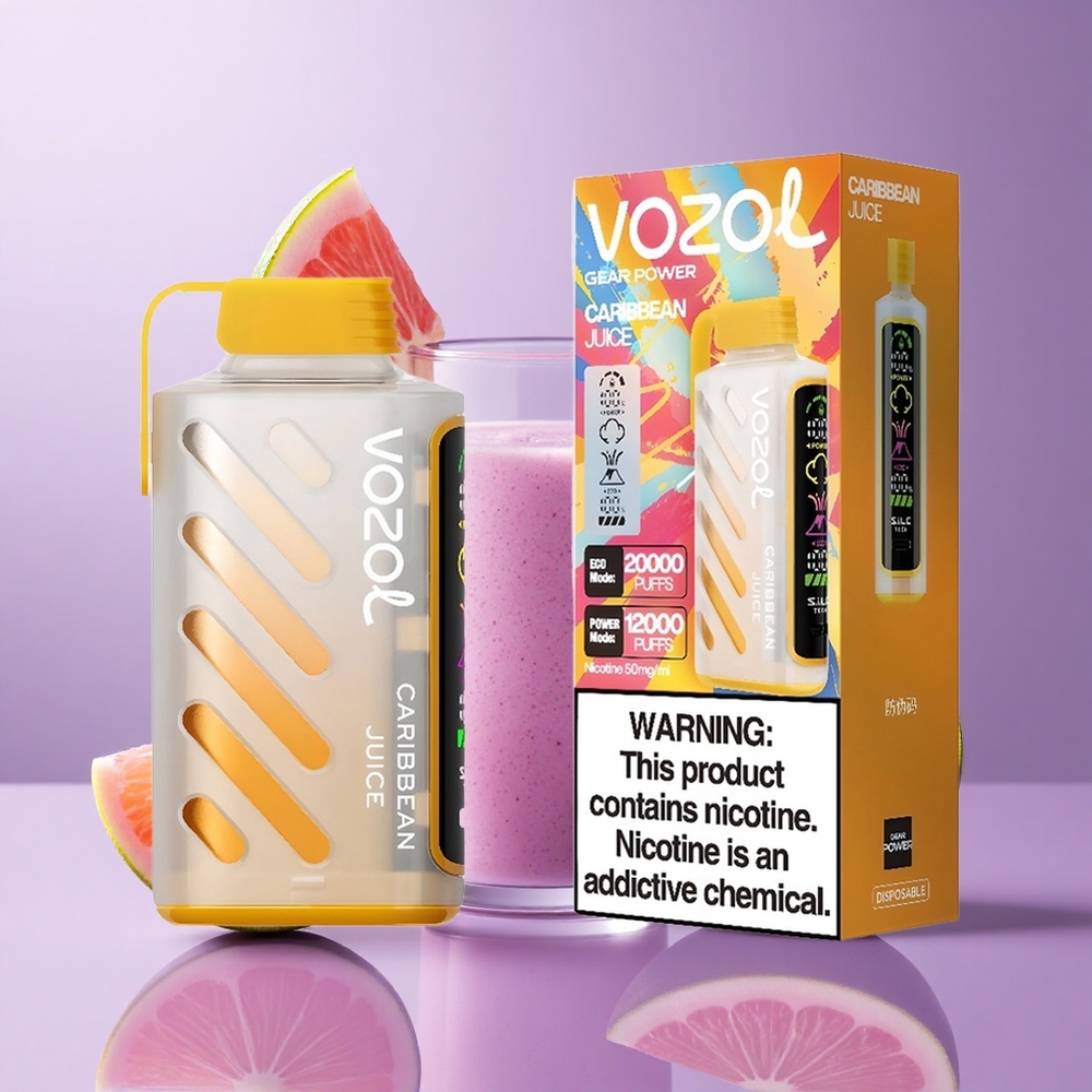 VOZOL Gear Power 20000 Puffs سجارة إلكترونية عصير الكاريبي بسعة 20 مل