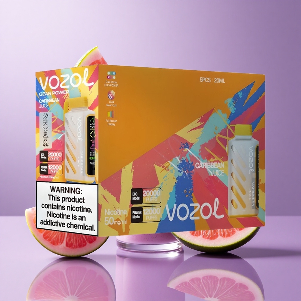 VOZOL Gear Power 20000 Puffs سجارة إلكترونية عصير الكاريبي بسعة 20 مل