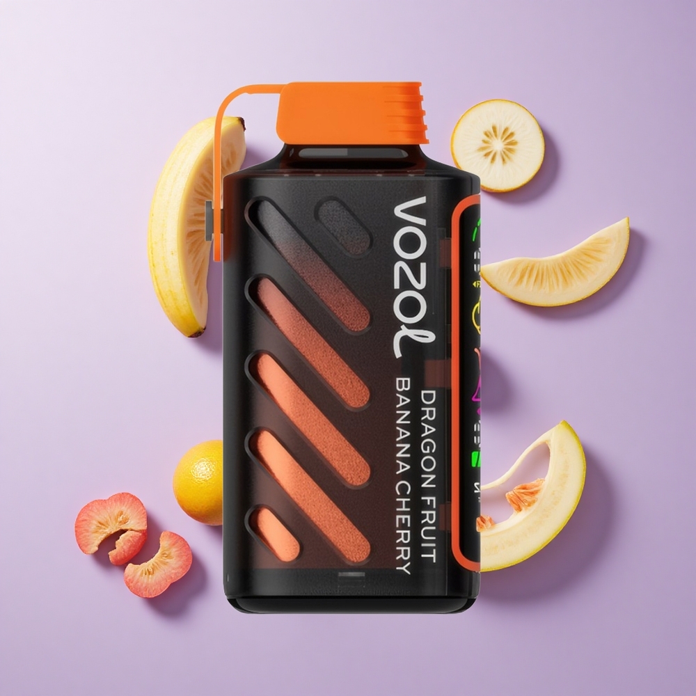 VOZOL Gear Power 20000 Puffs سحابة مزدوجة شبكة فاكهة التنين موز كرز 20 مل