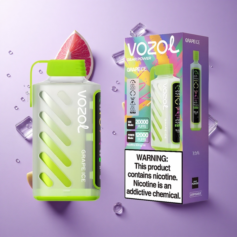 VOZOL Gear Power 20000 Puffs سائل مسبق التعبئة 20 مل جراب آيس عنب