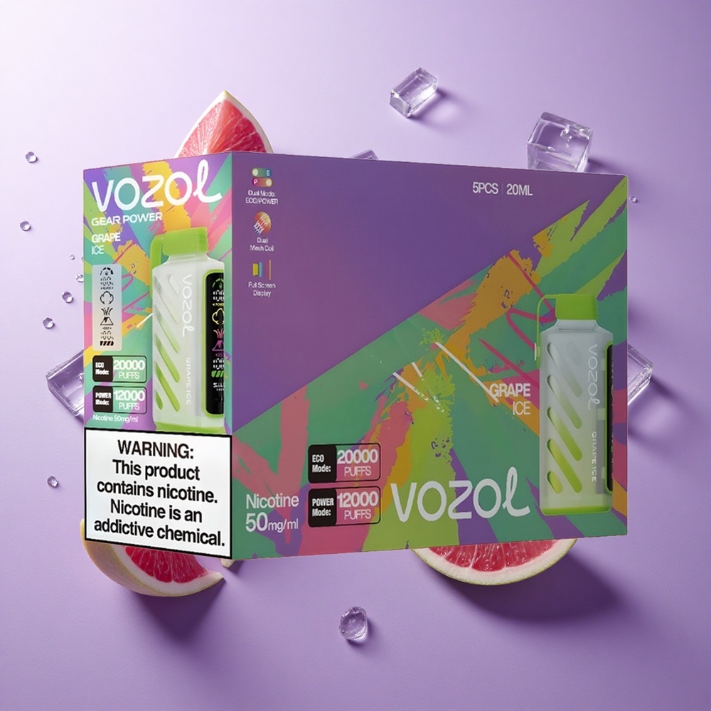 VOZOL Gear Power 20000 Puffs سائل مسبق التعبئة 20 مل جراب آيس عنب