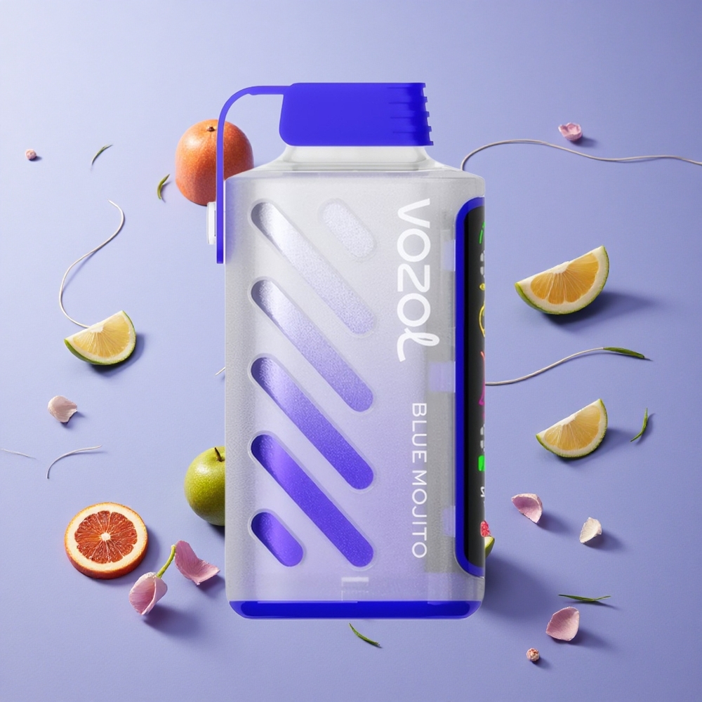VOZOL Gear Power 20000 Puffs سيجارة إلكترونية بنكهة الموهيتو الأزرق شاشة عرض كاملة