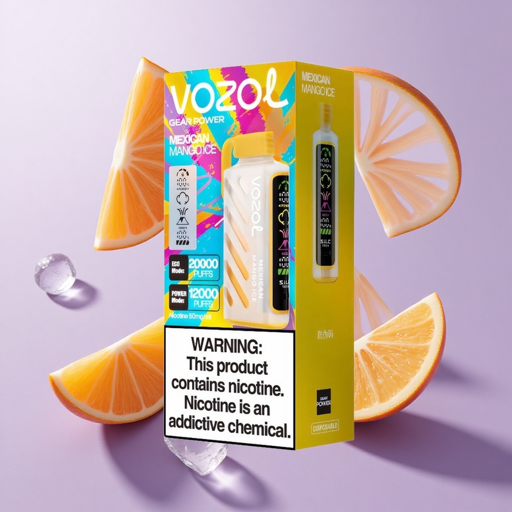 VOZOL Gear Power 20000 Puffs مانجو مكسيكي مثلج بشاشة عرض كاملة