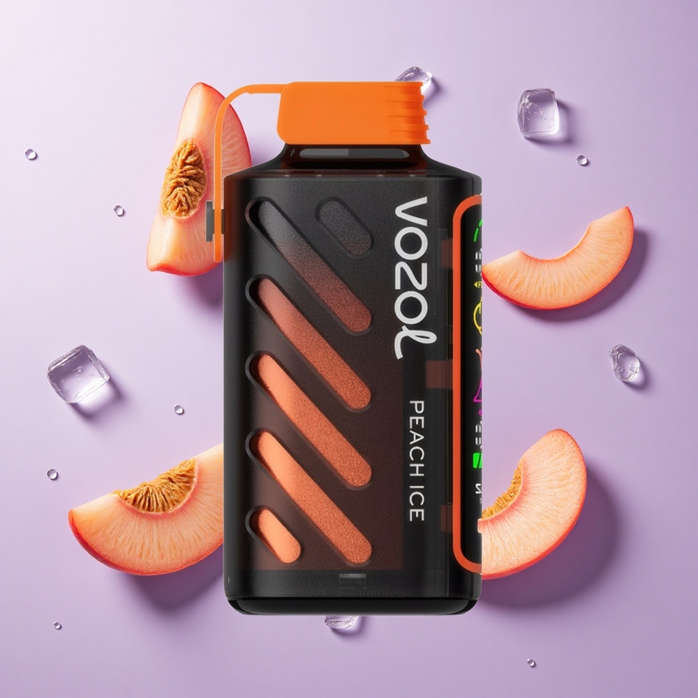 VOZOL Gear Power 20000 Puffs سحبتين ثلج الخوخ شاشة عرض كاملة