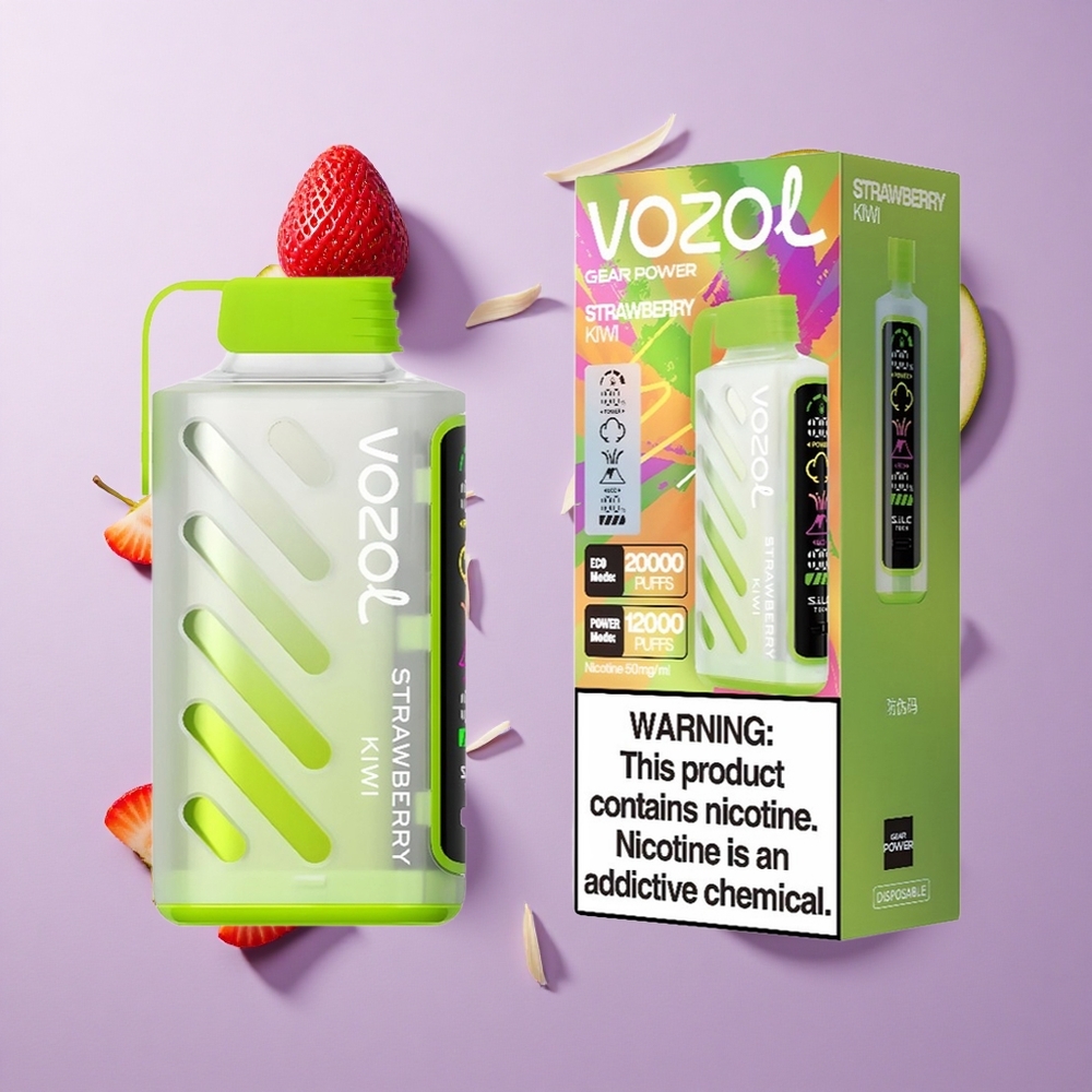 VOZOL Gear Power 20000 Puffs فراولة كيوي شاشة عرض كاملة