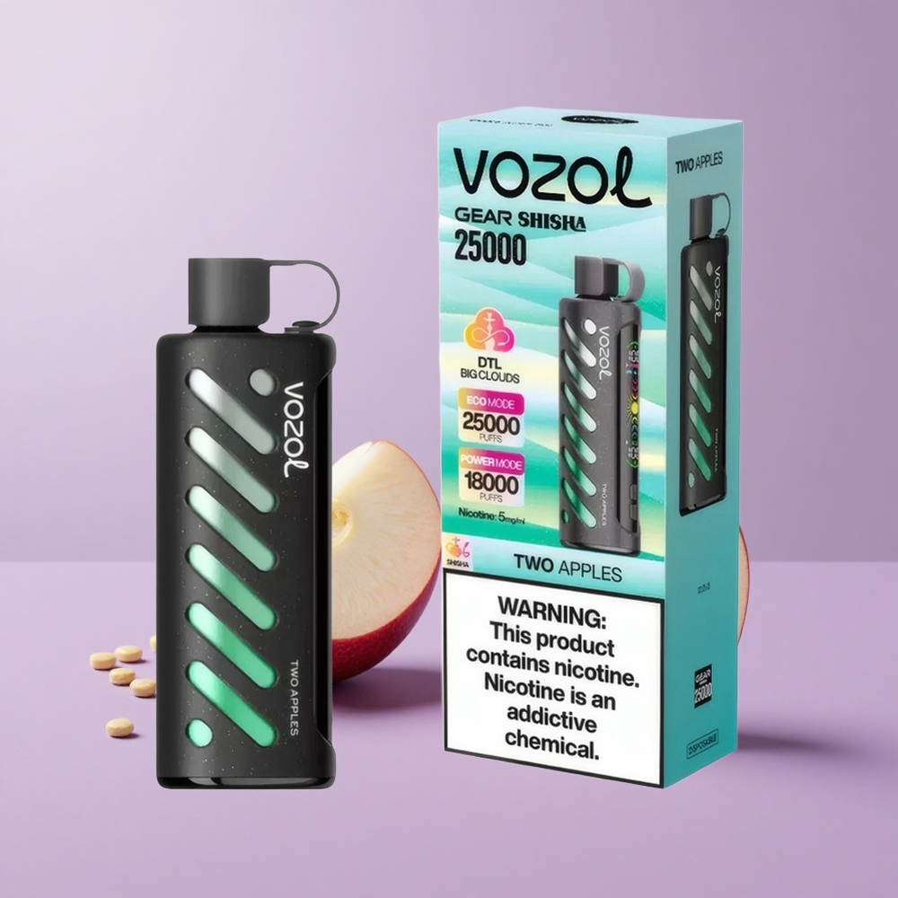 VOZOL Gear Shisha 25000 نفخة تفاحتين 5mg/ml النيكوتين