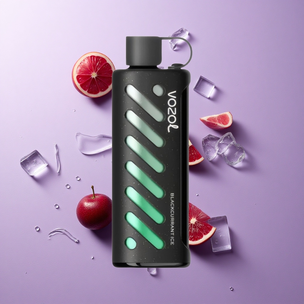 VOZOL Gear Shisha 25000 Puffs توت أسود مثلج بطارية 1000 مللي أمبير