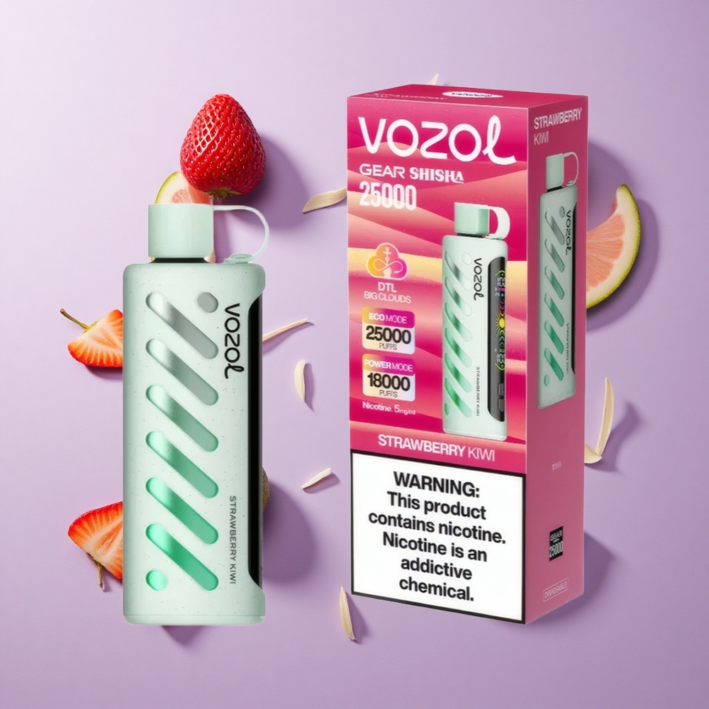 VOZOL Gear Shisha 25000 Puffs فراولة كيوي 1000 ملي أمبير