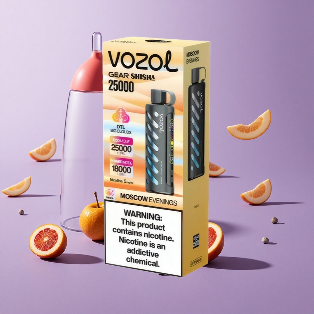 VOZOL Gear Shisha 25000 Puffs مساءات موسكو 30 نكهة لذيذة