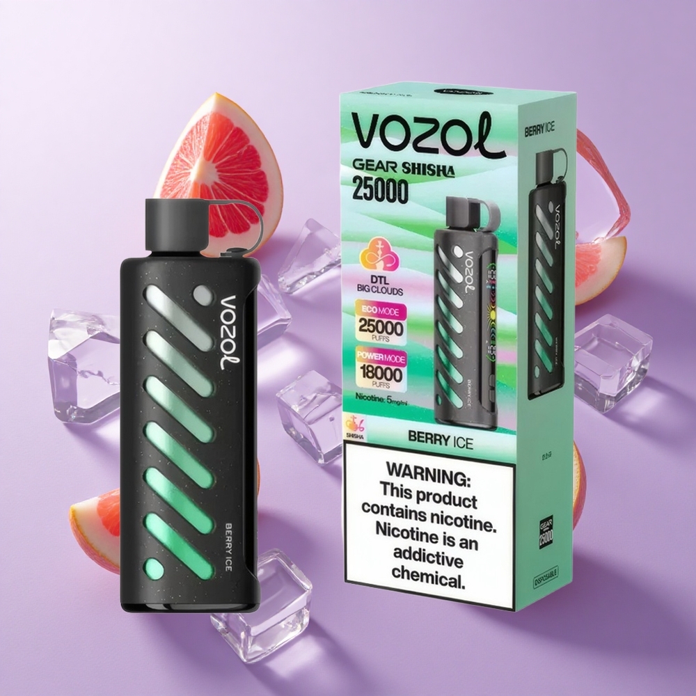 VOZOL Gear Shisha 25000 Puffs توت مثلج S.i.L.C Tech