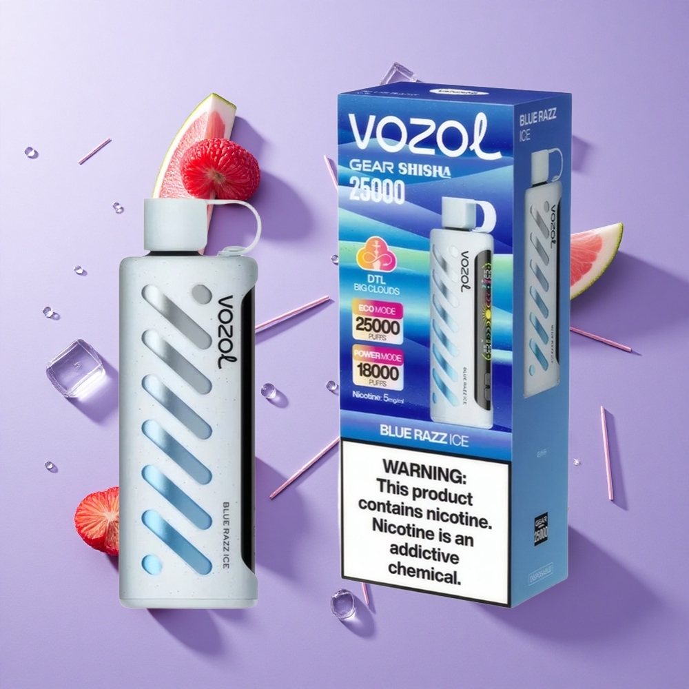 VOZOL Gear Shisha 25000 Puffs توت أزرق مثلج S.i.L.C Tech