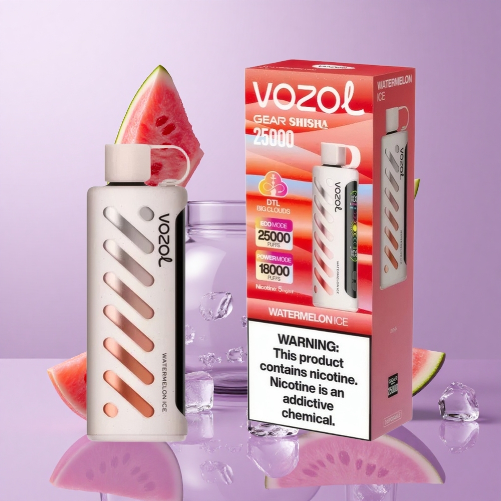 VOZOL Gear Shisha 25000 Puffs بطيخ مثلج تقنية S.i.L.C Tech