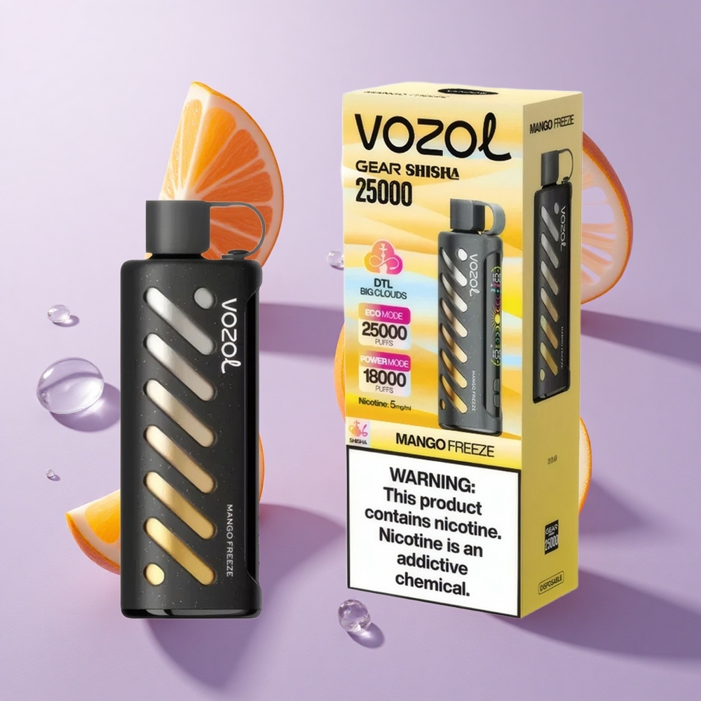 VOZOL Gear Shisha 25000 نفخة مانجو فريز تقنية S.i.L.C
