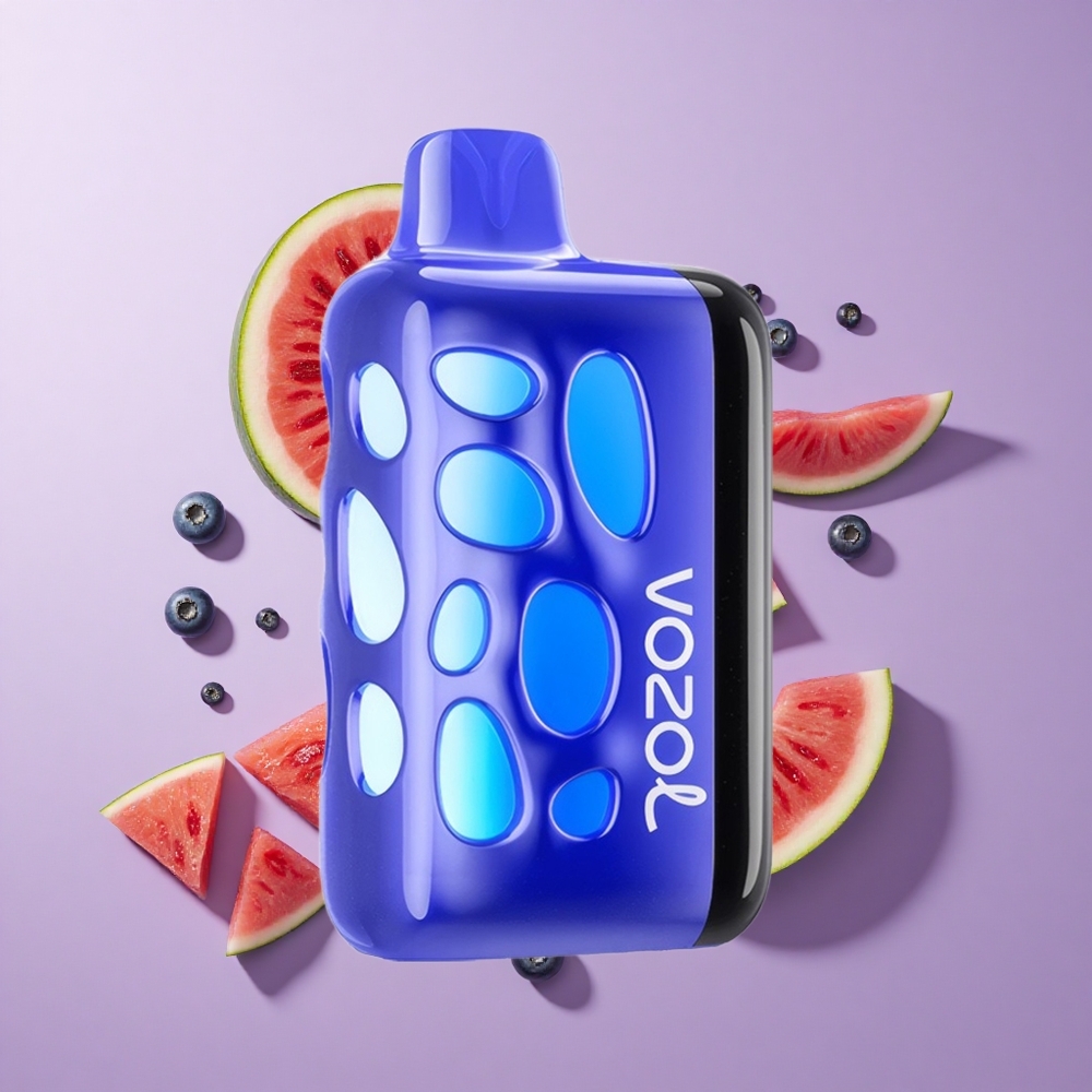 VOZOL RAVE 40000 سيجارة إلكترونية ذات استخدام لمرة واحدة بتصميم متوهج 270 درجة بطعم البطيخ والتوت الأزرق