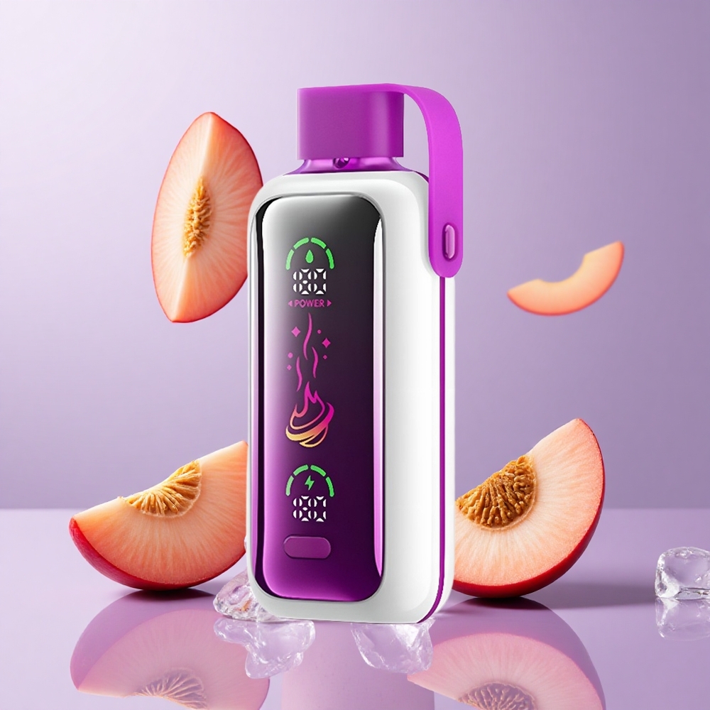 VOZOL Star 20000 Puffs بخاخ مزدوج (دوال ميش) بنكهة خوخ مثلج
