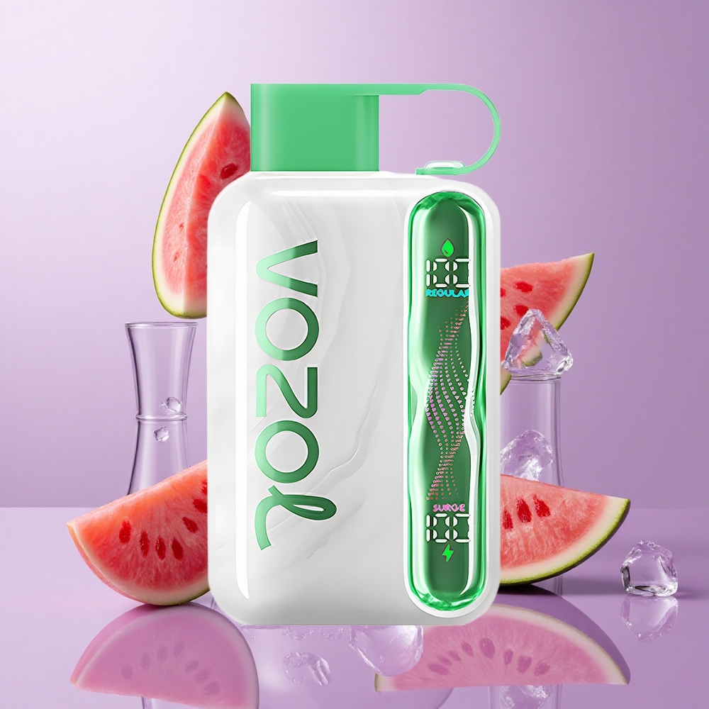 VOZOL STAR 40000 نفحات جهاز تبخير قابل للتخلص منه بطعم البطيخ المثلج بسعة بطارية 1000 ملي أمبير