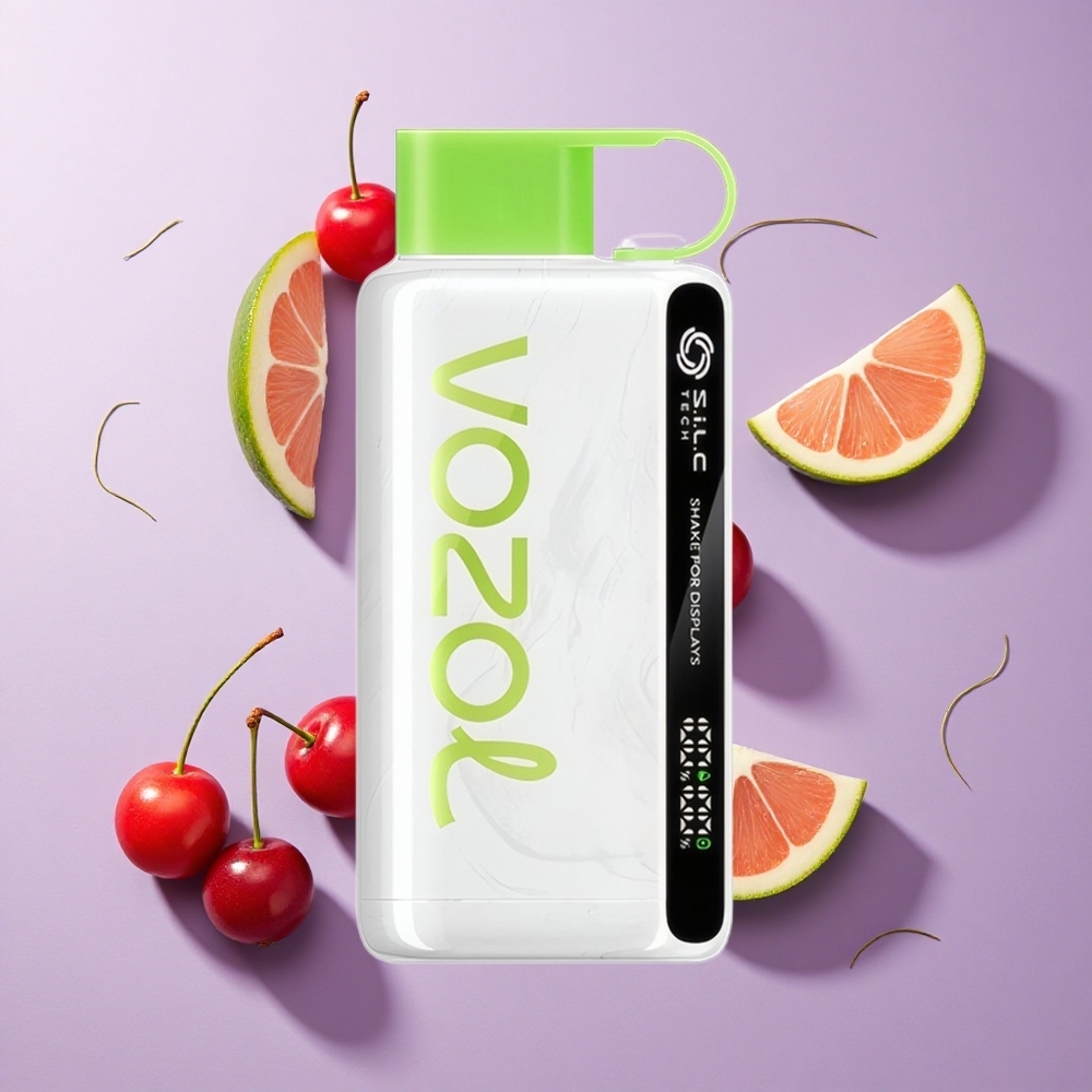 VOZOL STAR 9000/12000 سيجارة إلكترونية قابلة للتخلص منها كرز ليمون مع تقنية شحن أسرع بنسبة 30٪