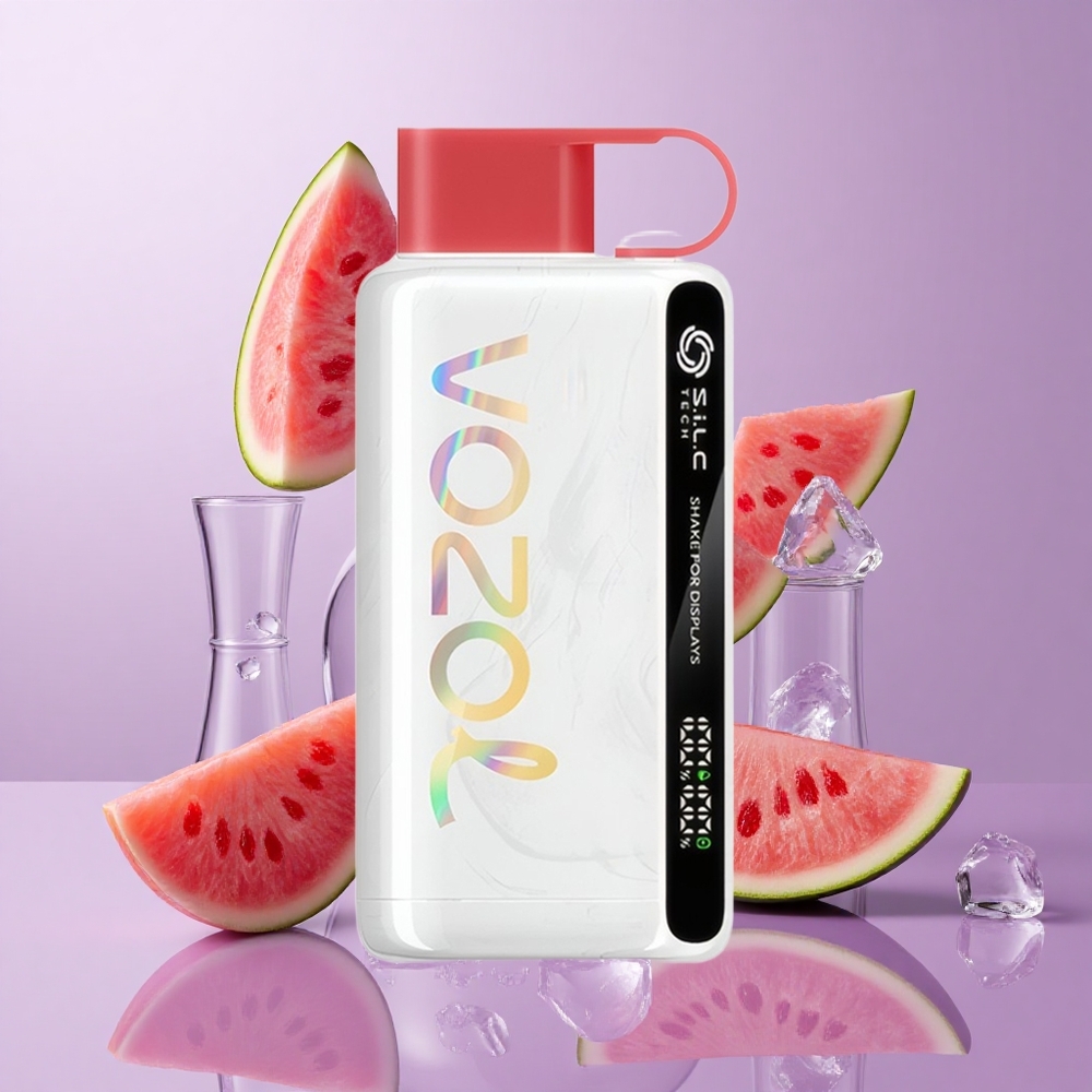 VOZOL STAR 9000/12000 بخاخ قابل للتصرف بطعم بطيخ مثلج مع شحن أسرع بنسبة 30٪